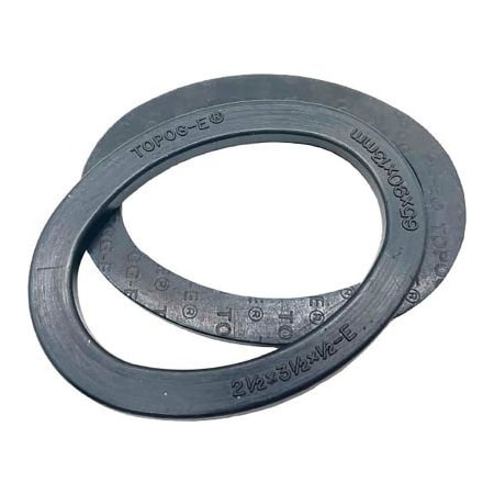 Meilner Mechanical Sales TOPOG-E Series 180 Handhole Gasket, 3-1/2in x 4-1/2in x 5/8in, Black Rubber, Elliptical, 2 Pack T180-3-1/2X4-1/2X5/8E-PK2